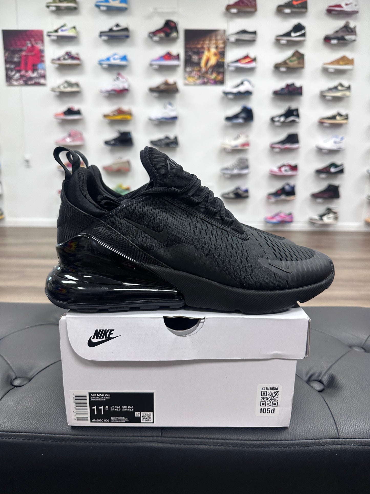 Nike Air Max 270 Triple Black - Size 11.5
