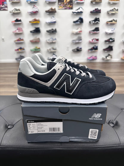 New Balance 574 Black White - Size 10