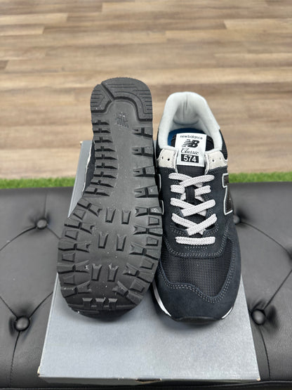 New Balance 574 Black White - Size 10