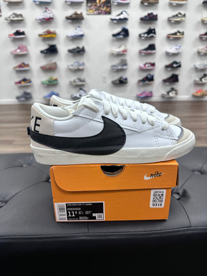 Nike Blazer Low 77 Jumbo White Black Sail (Women's) - Size 11.5W