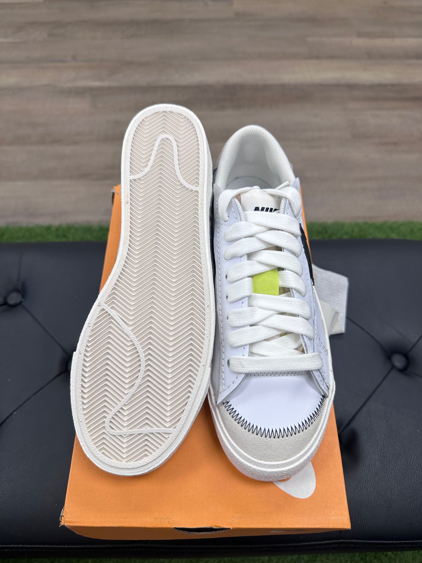 Nike Blazer Low 77 Jumbo White Black Sail (Women's) - Size 11.5W