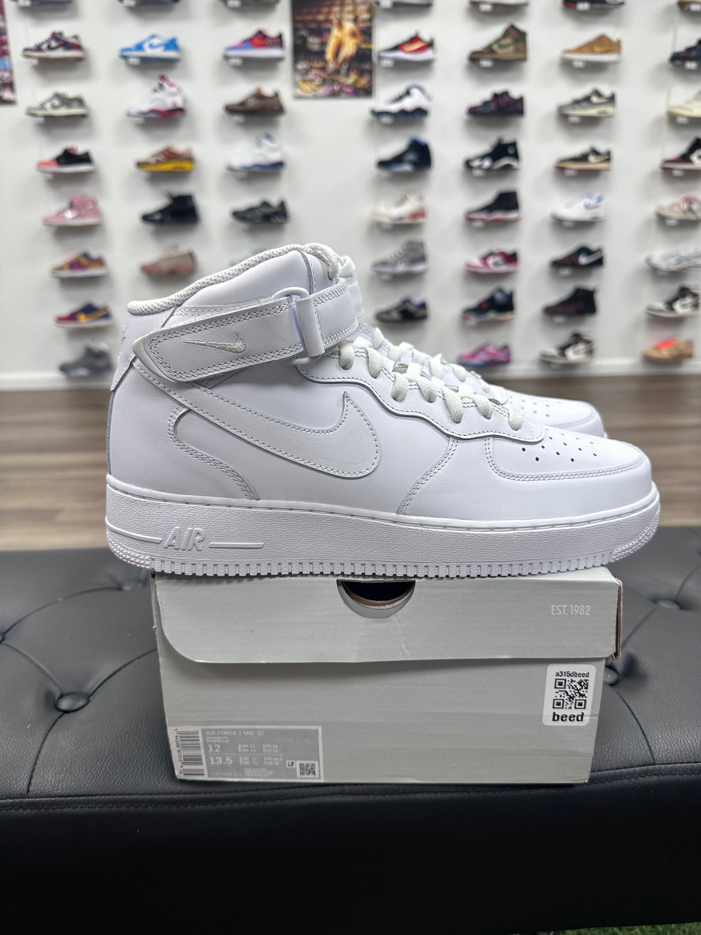 Nike Air Force 1 Mid '07 White - Size 12