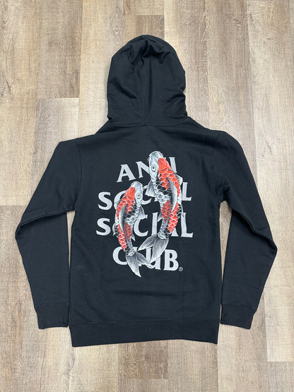 Anti Social Social Club Koi Garden 3M Reflective Hoodie Black - Mens