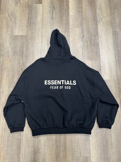Fear of God Essentials Fleece Hoodie FW24 Black - Mens