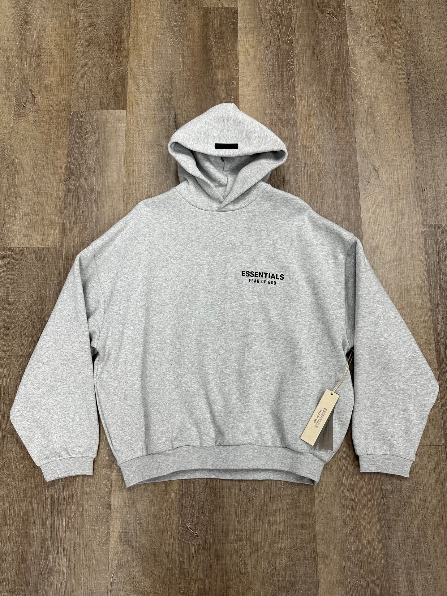 Fear of God Essentials Fleece Hoodie FW24 Light Heather Gray - Mens