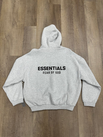 Fear of God Essentials Fleece Hoodie FW24 Light Heather Gray - Mens