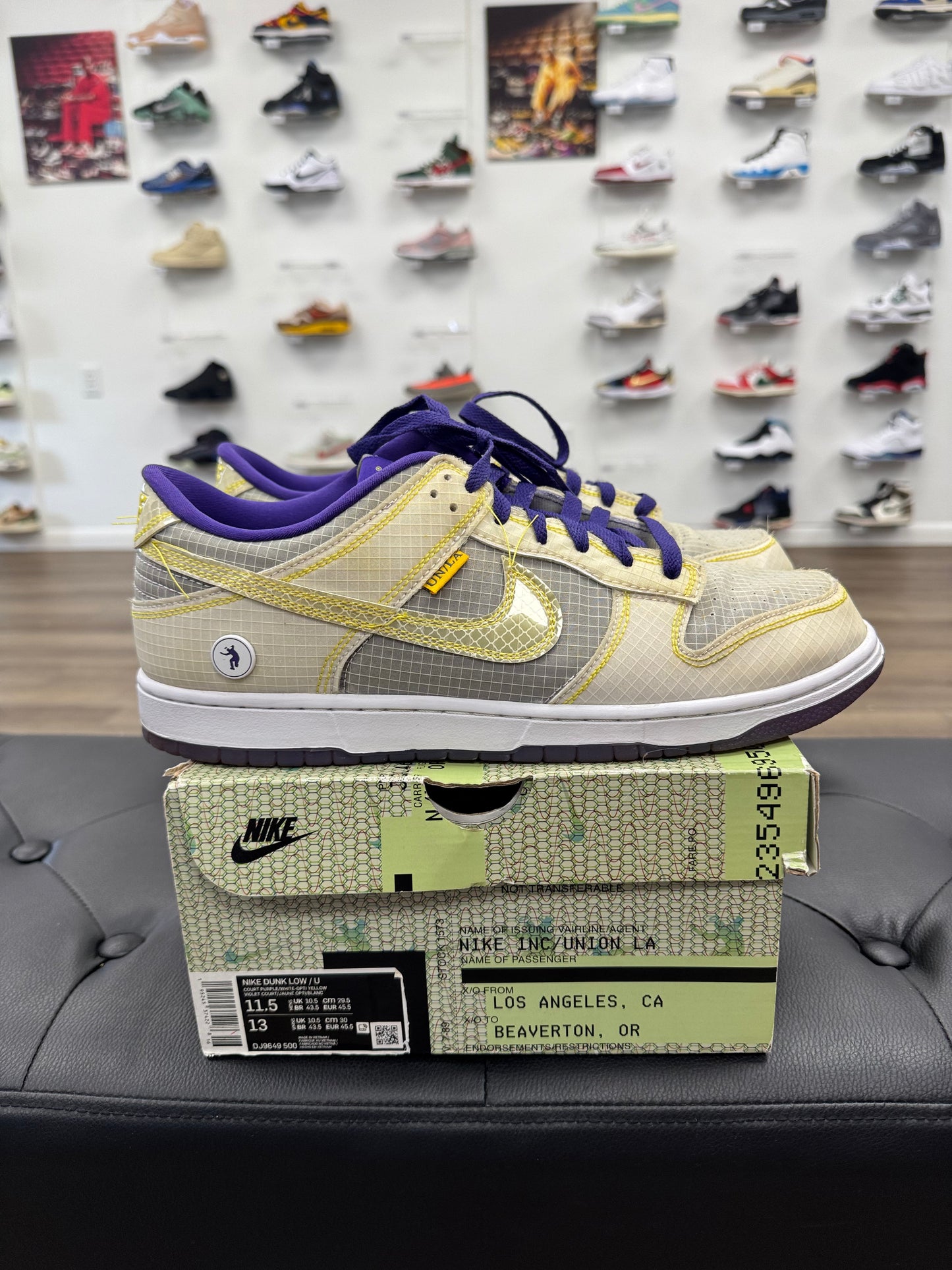 Nike Dunk Low Union Passport Pack Court Purple Size 11.5 (U)