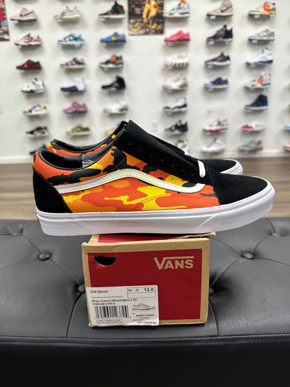Vans Old Skool Pop Camo Orange - Size 12