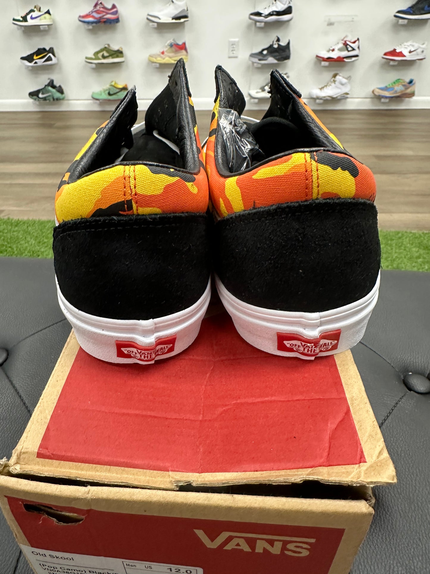 Vans Old Skool Pop Camo Orange - Size 12