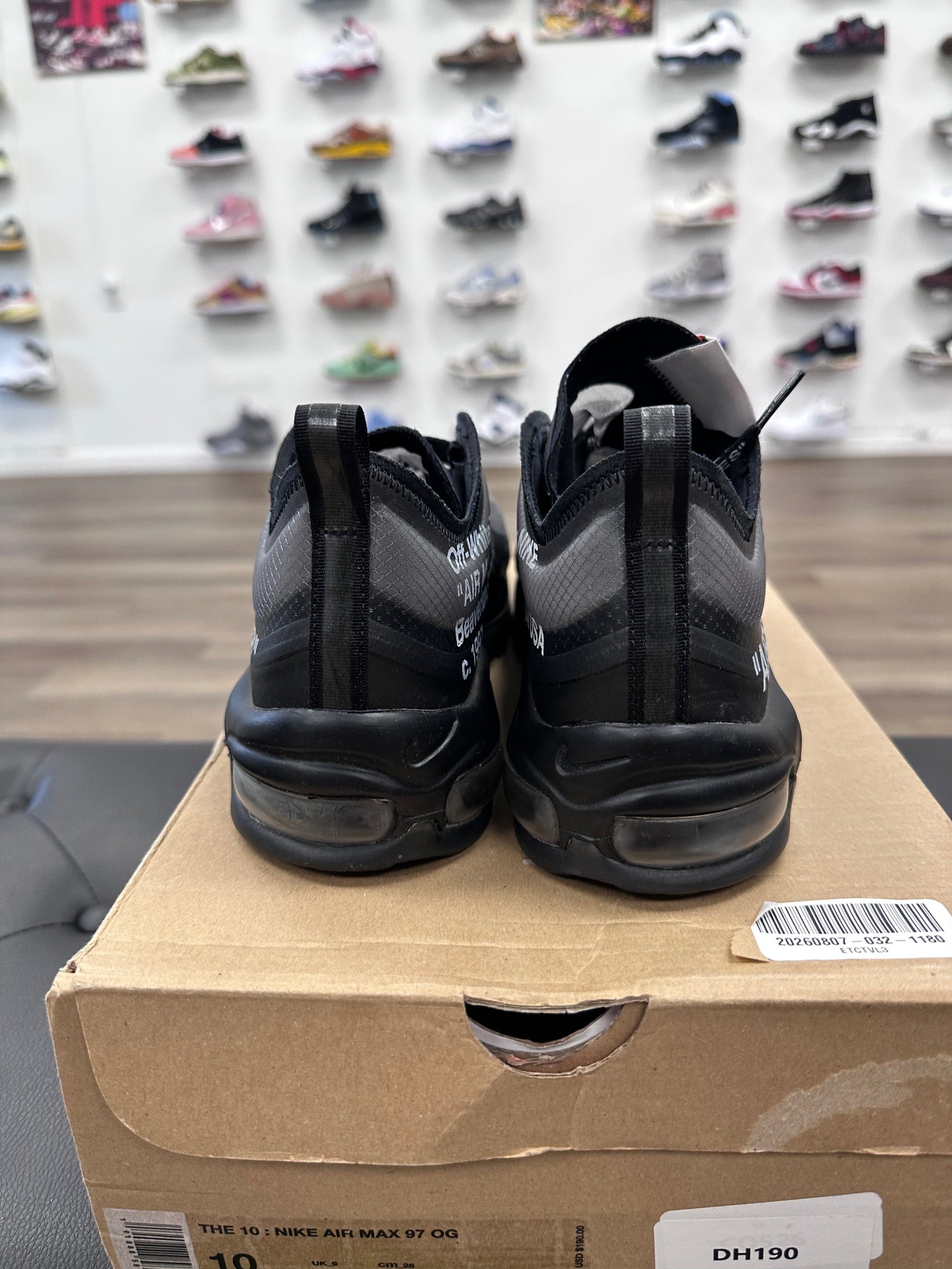 Nike Air Max 97 Off-White Black - Size 10 (U)