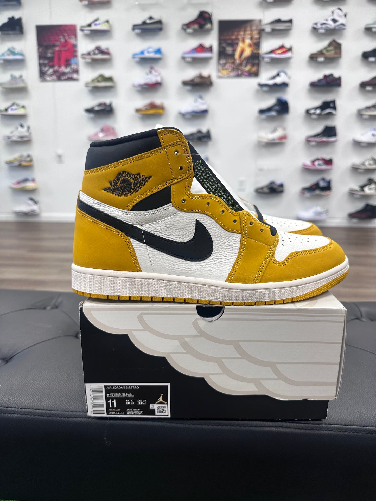 Jordan 1 Retro High OG Yellow Ochre - Size 11