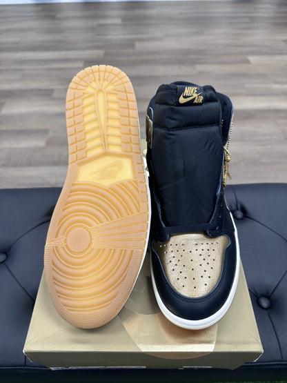 Jordan 1 Retro High OG Black Metallic Gold - Size 11