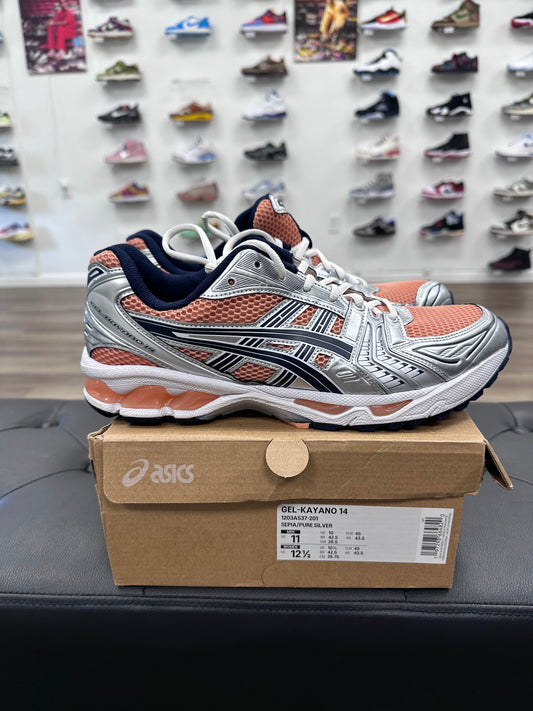 ASICS Gel-Kayano 14 Sepia Pure Silver - Size 11 (U)