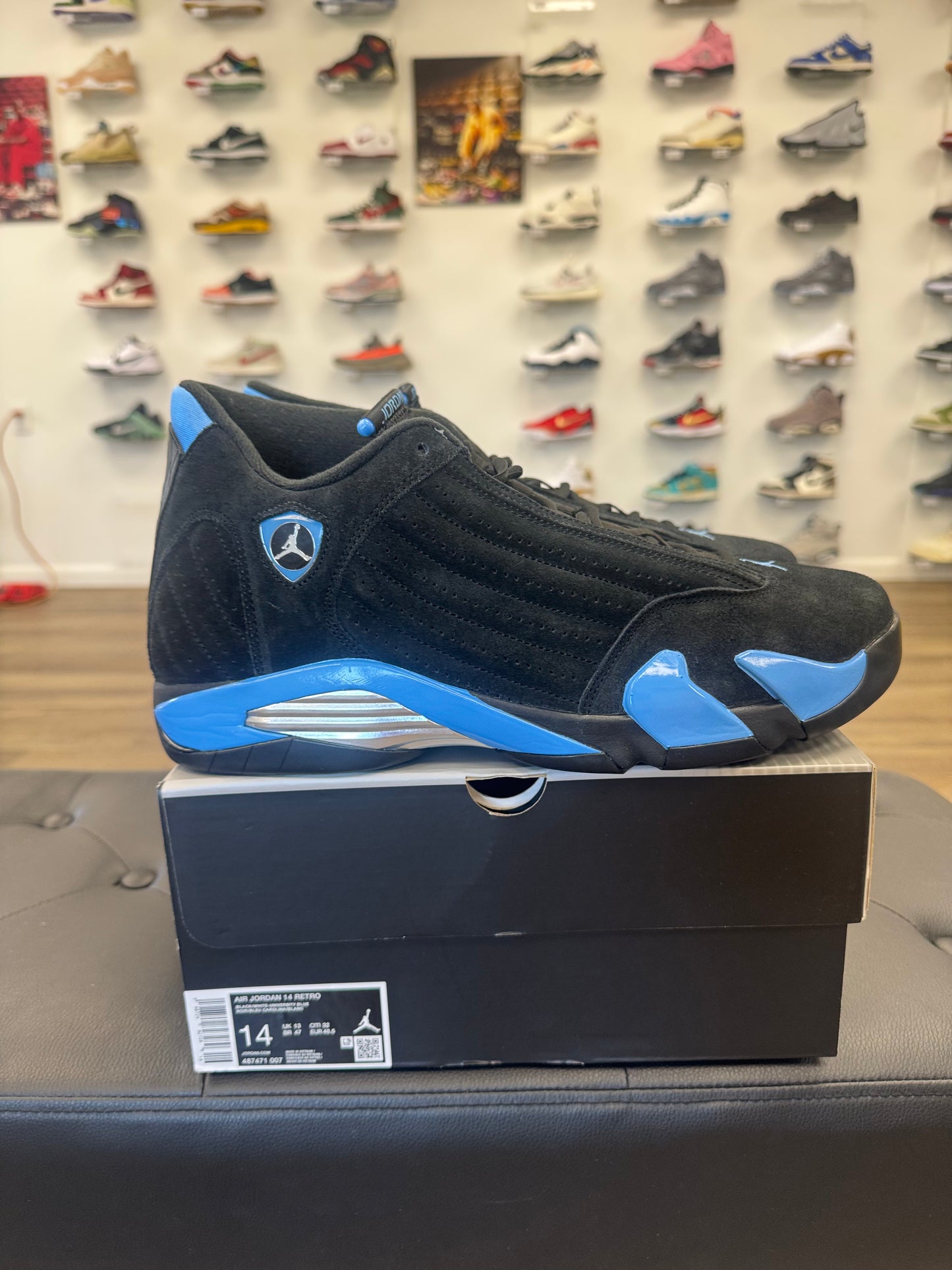 Jordan 14 Retro Black University Blue (2026) - Size 14