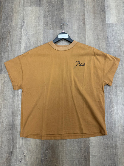 RHUDE Reverse T-Shirt Camel - Size Small