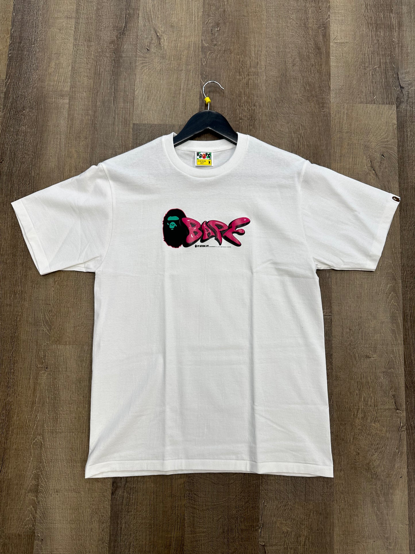 BAPE 3D Art Bape Logo Tee White - Size Large