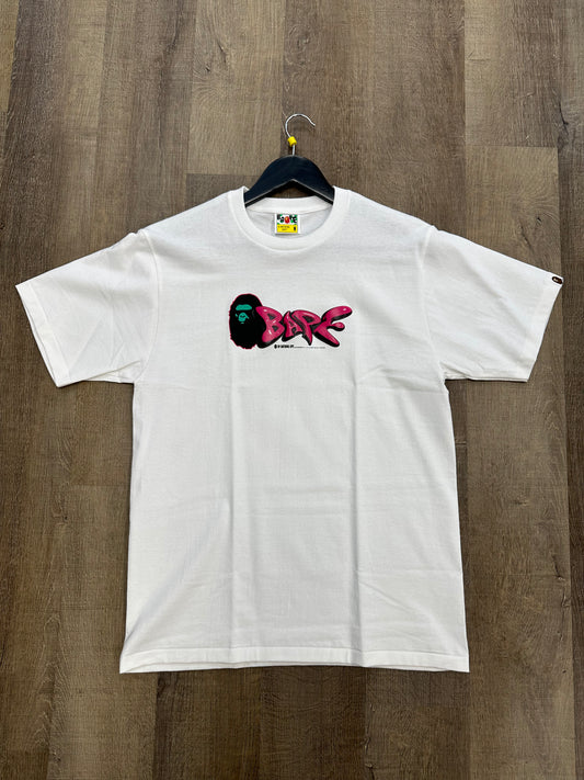 BAPE 3D Art Bape Logo Tee White - Mens