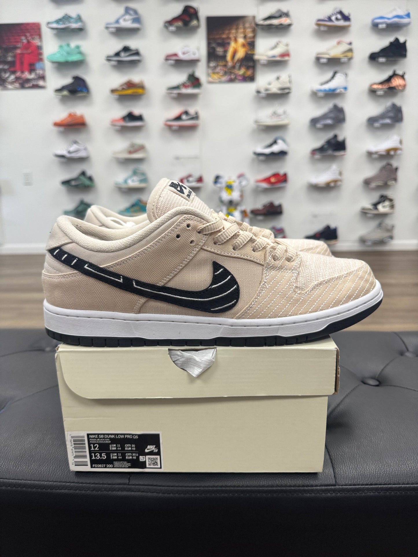 Nike SB Dunk Low Albino & Preto - Size 12 (U)