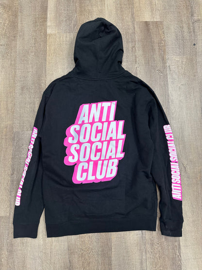 Anti Social Social Club Block Me Hoodie Black - Size Large (U)