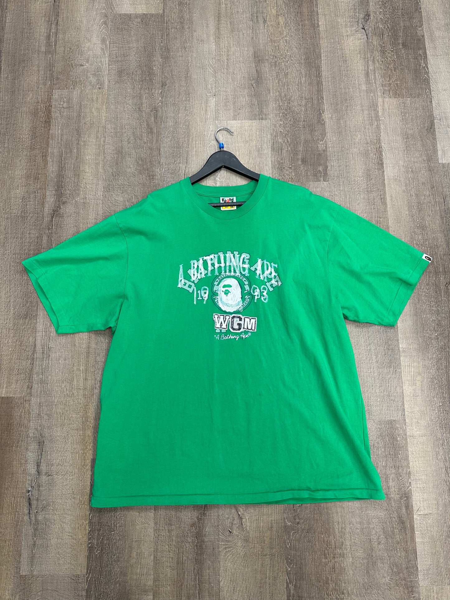 BAPE Layerd College Relaxed Fit Tee Green - Size 2XL (U)