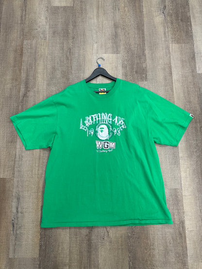BAPE Layerd College Relaxed Fit Tee Green - Size 2XL (U)