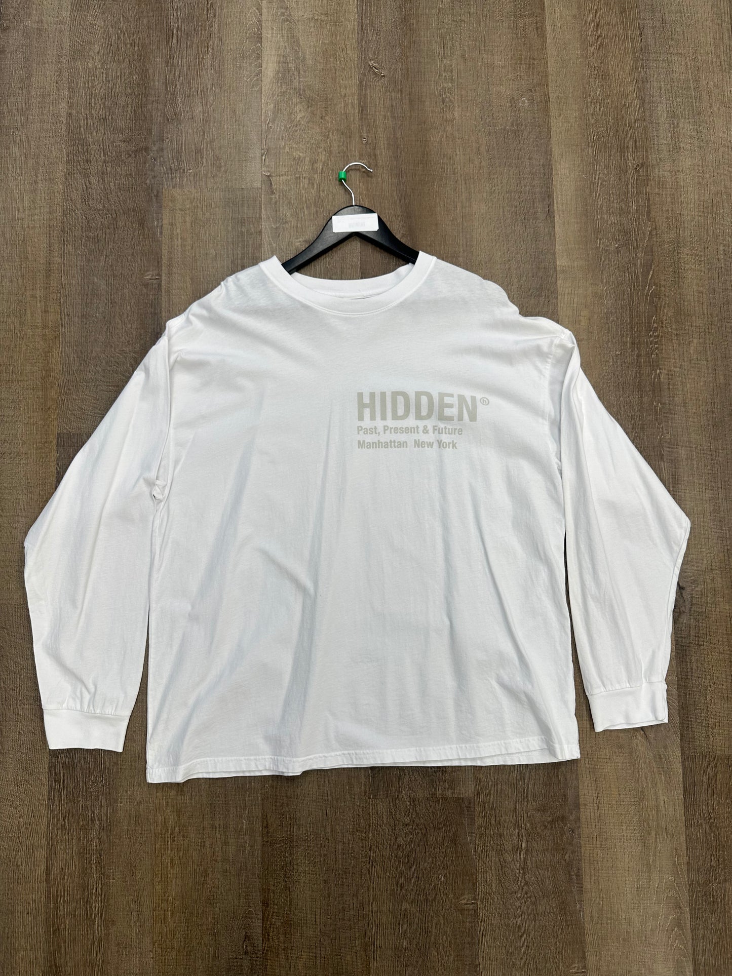 Hidden NY Past Present Future Long Sleeve White - Size XL