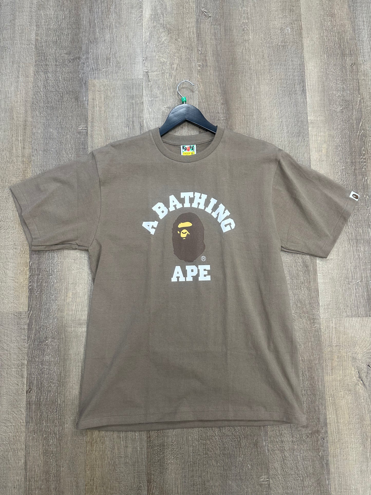 BAPE College Tee Brown - Size XL