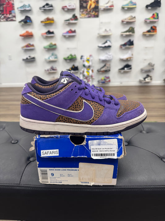 Nike SB Dunk Low Purple Safari - Size 9 (U)