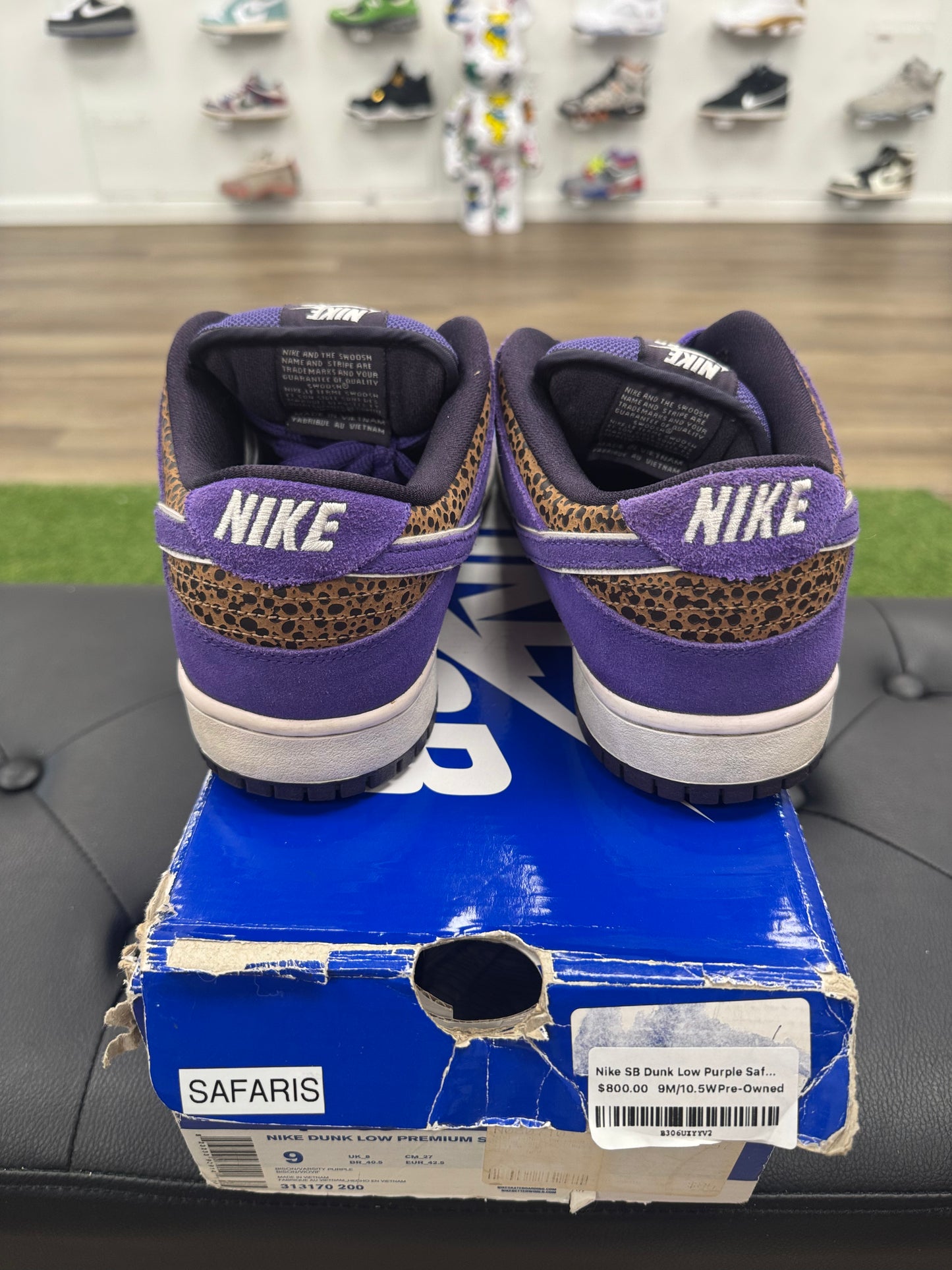 Nike SB Dunk Low Purple Safari - Size 9 (U)