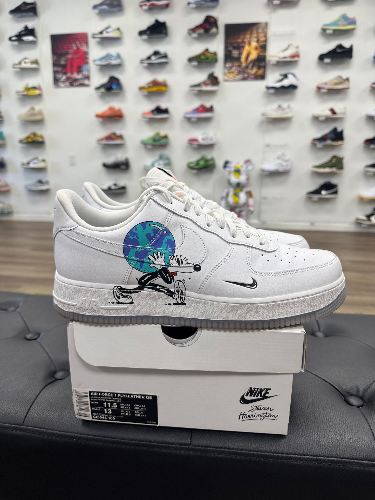 Nike Air Force 1 Flyleather Steve Harrington Earth Day (2019) - Size 11.5 (U)