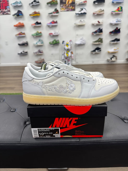 Jordan 1 Retro Low OG Rabbit Floral Swoosh - Size 10.5