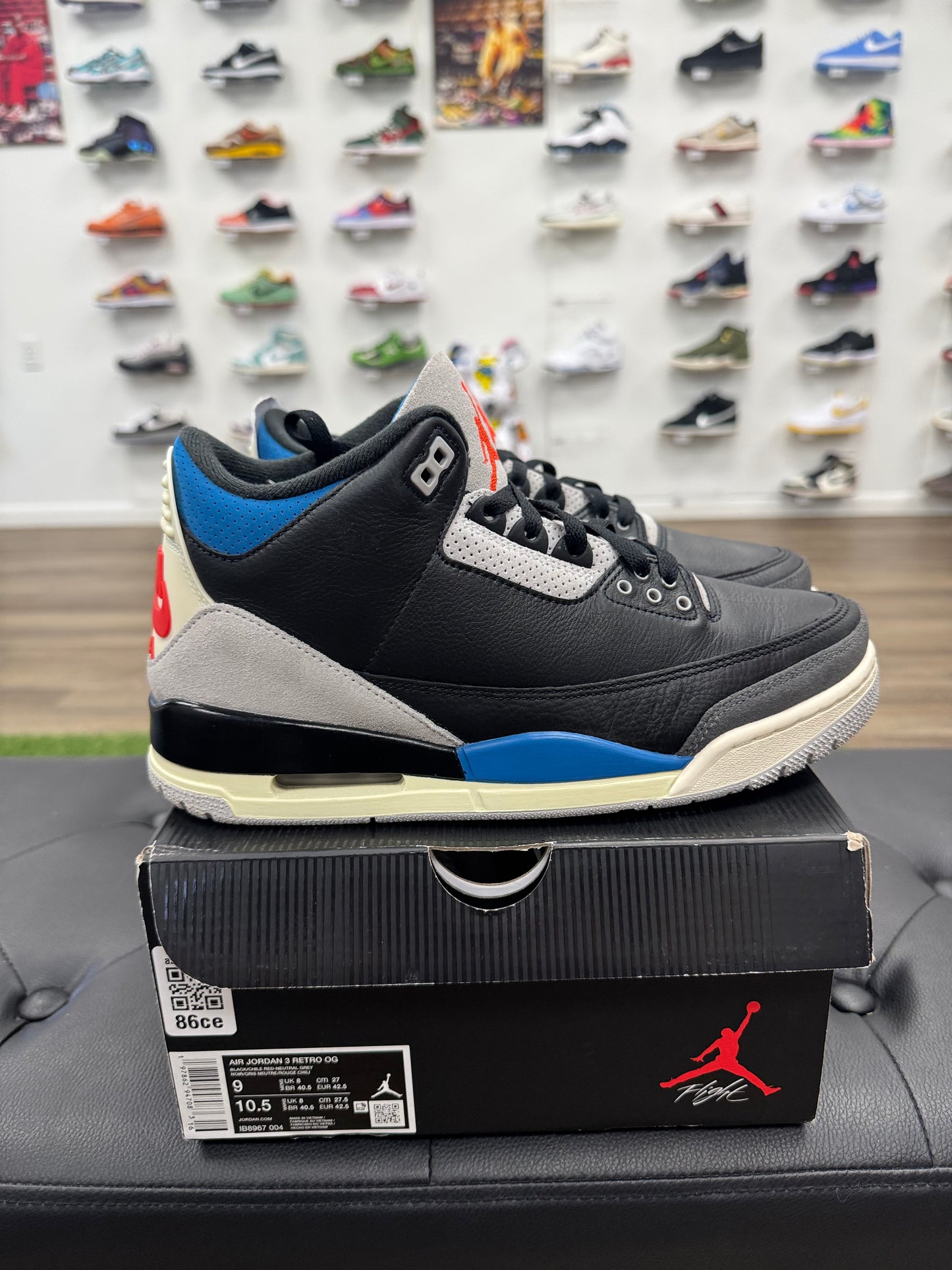 Jordan 3 Retro OG Rare Air - Size 9 (U)