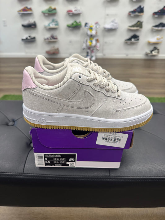Nike Air Force 1 Low SB Light Orewood Brown Pink - Size 5