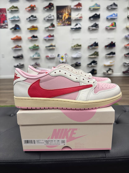 Jordan 1 Retro Low OG SP Travis Scott Sail Tropical Pink- Size 13
