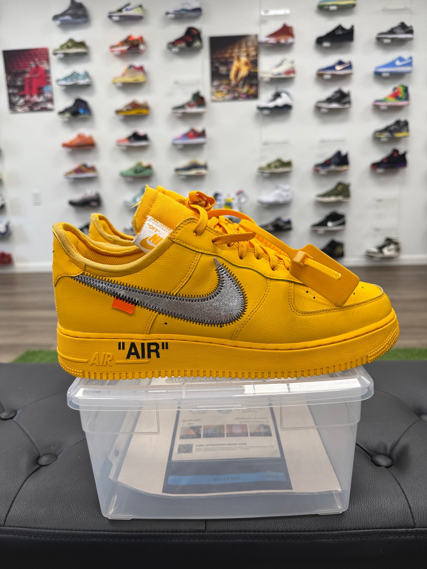 Nike Air Force 1 Low Off-White ICA University Gold - Size 12 (U)