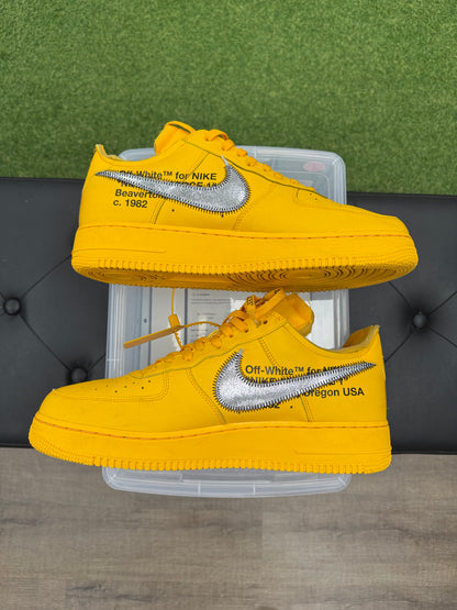 Nike Air Force 1 Low Off-White ICA University Gold - Size 12 (U)