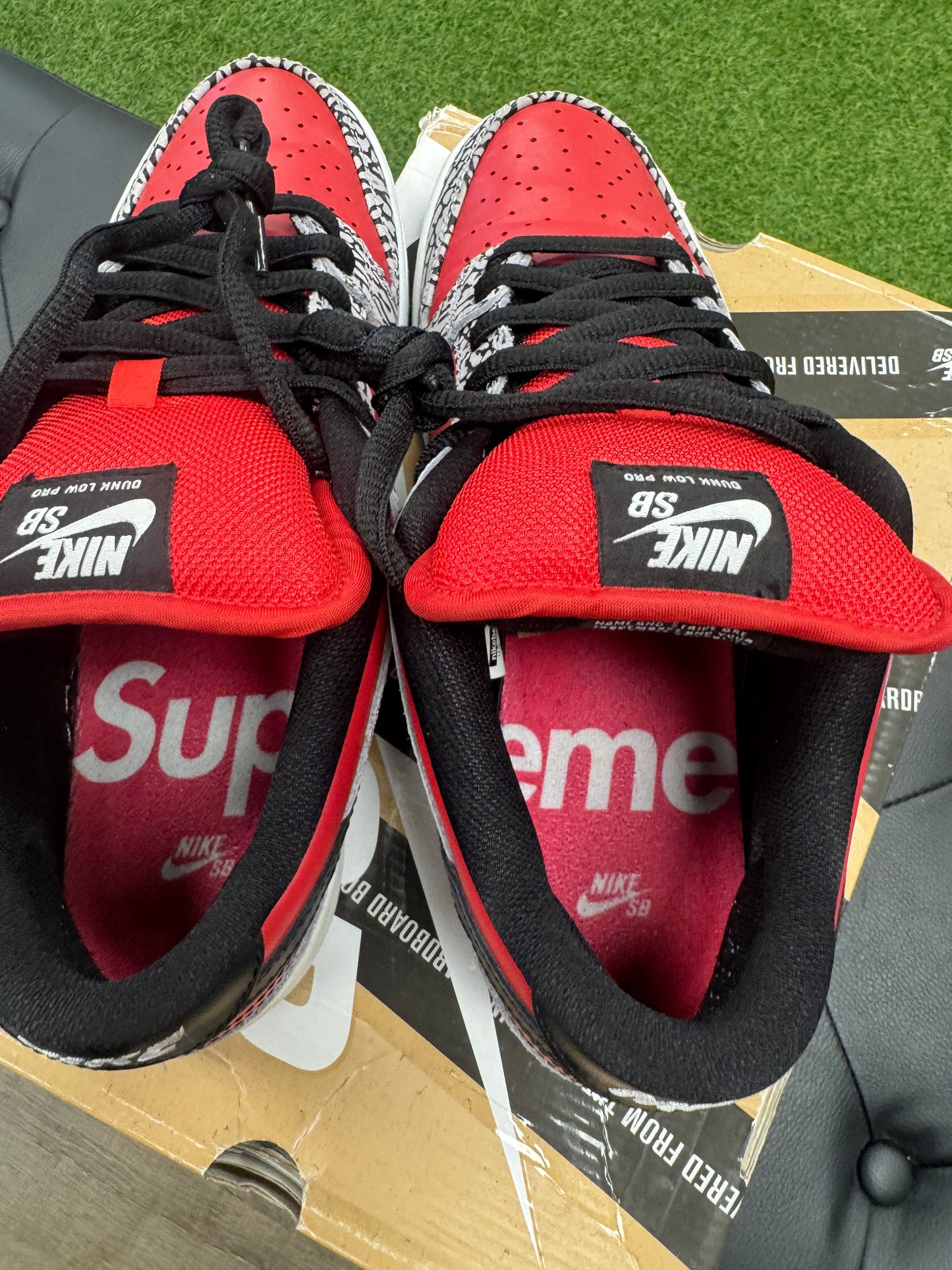 Nike SB Dunk Low Supreme Red Cement (2012) - Size 10 (U)