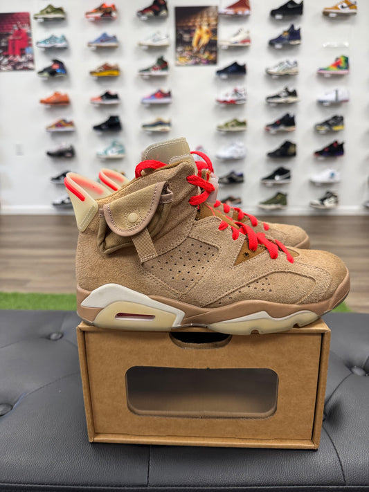 Jordan 6 Retro Travis Scott British Khaki - Size 7 (U)