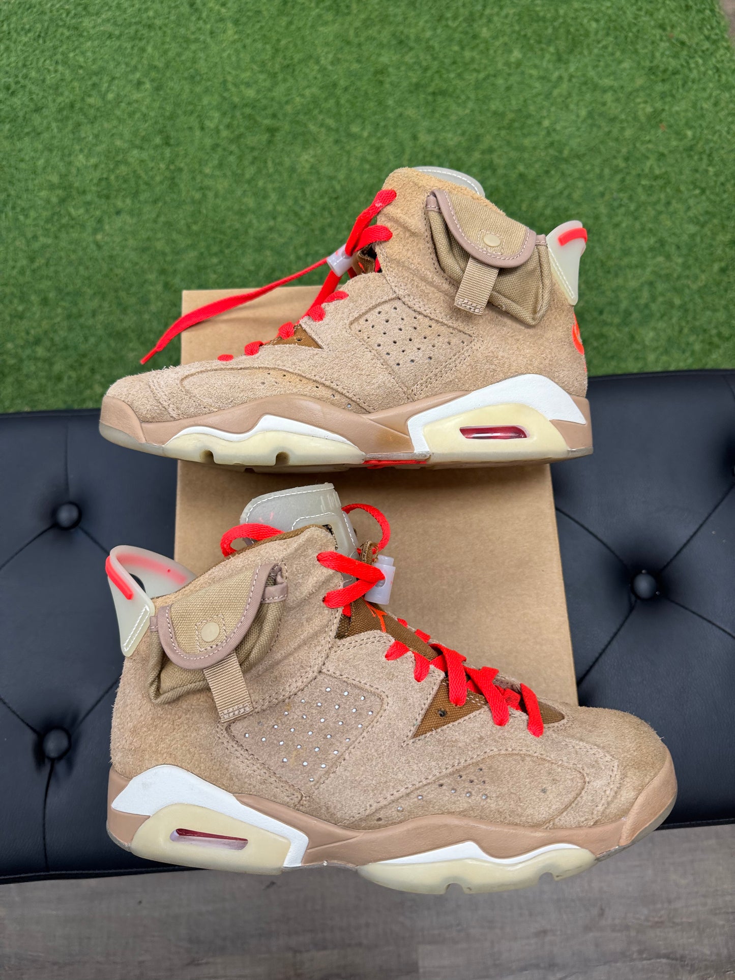Jordan 6 Retro Travis Scott British Khaki - Size 7 (U)