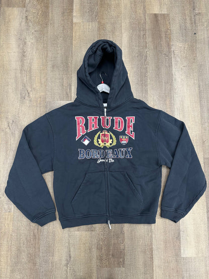 RHUDE Bordeaux Grand Vin Zip-Up Hoodie