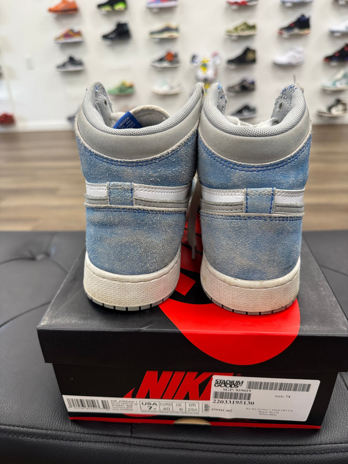 Jordan 1 Retro High Hyper Royal Smoke Grey (GS)