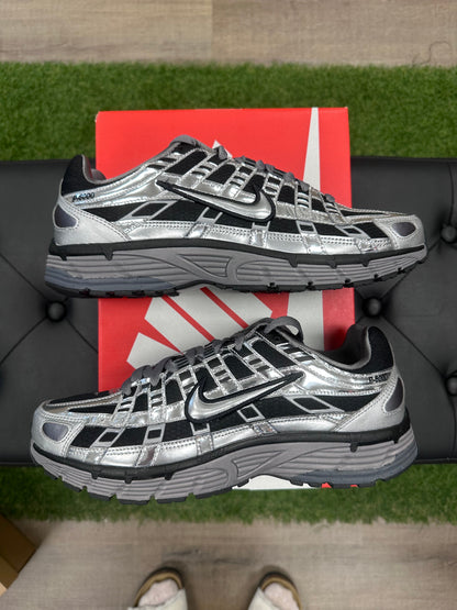 Nike P-6000 White Metallic Silver Flat Silver Black