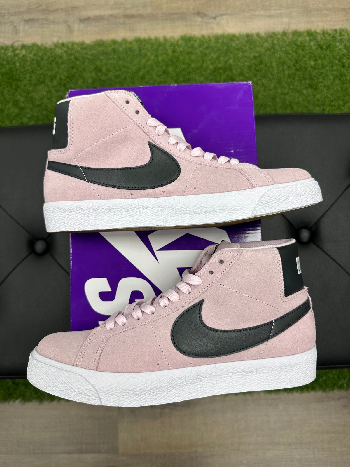 Nike SB Zoom Blazer Mid Pink Foam White Gum Yellow Anthracite