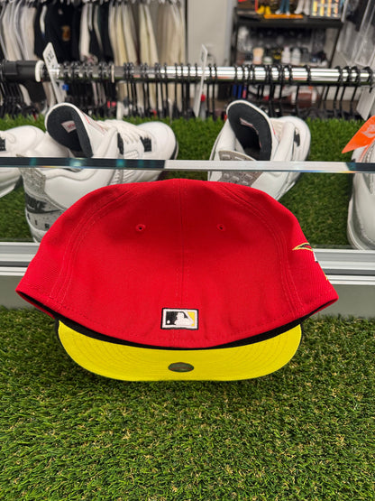 Miami Marlins Red/Black 2017 All Star Game Volt Bottom Fitted Hat