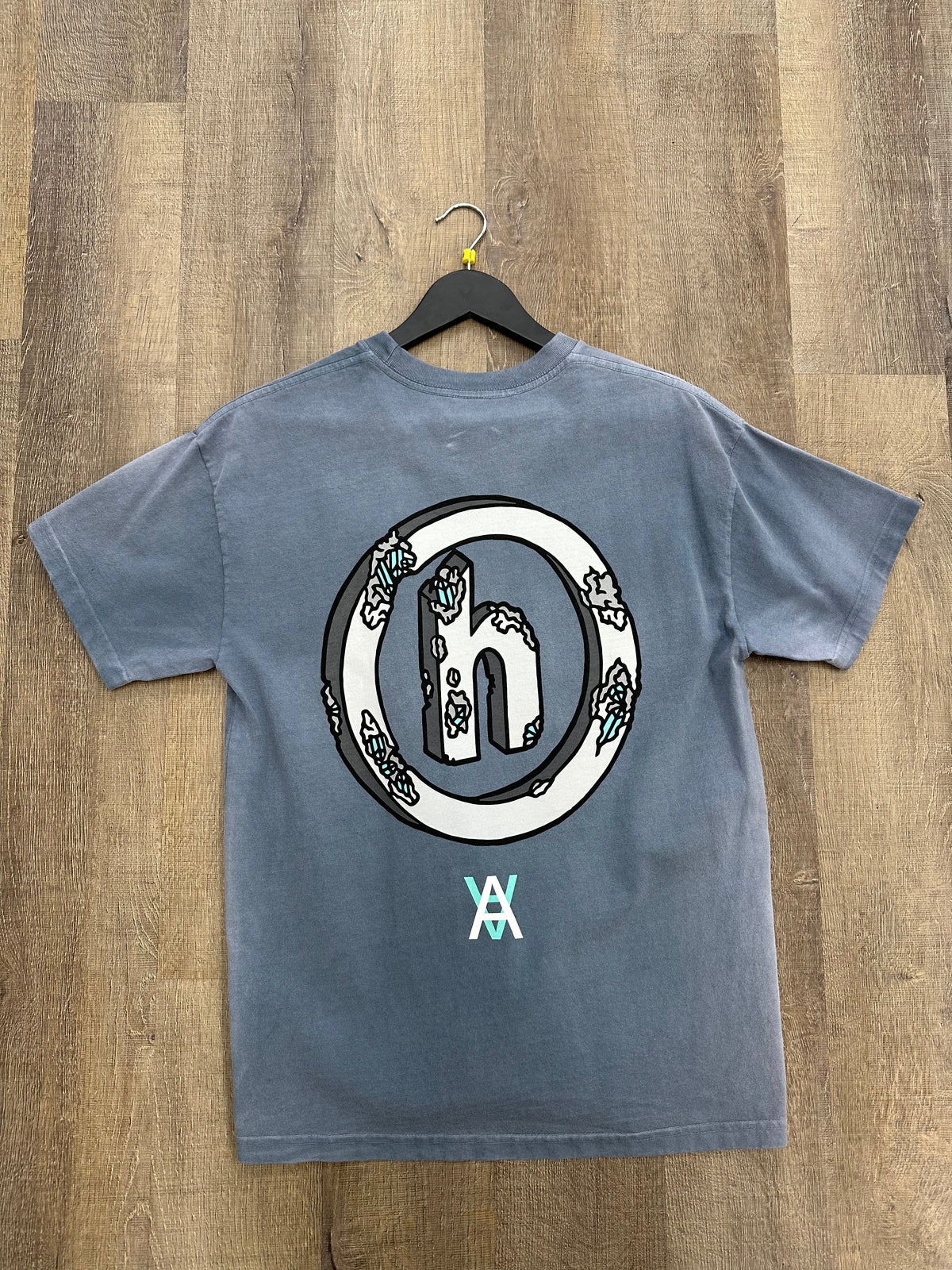 Hidden x Daniel Arsham Eroded H Logo Tee Blue