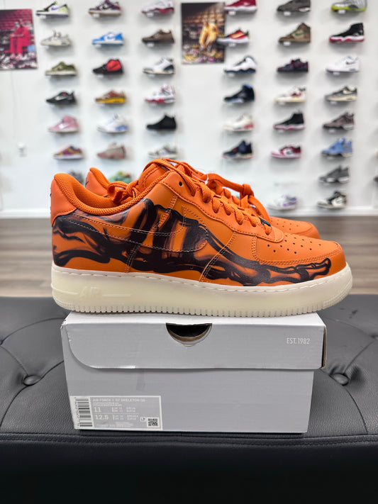 Nike Air Force 1 Low Orange Skeleton Halloween (2020)