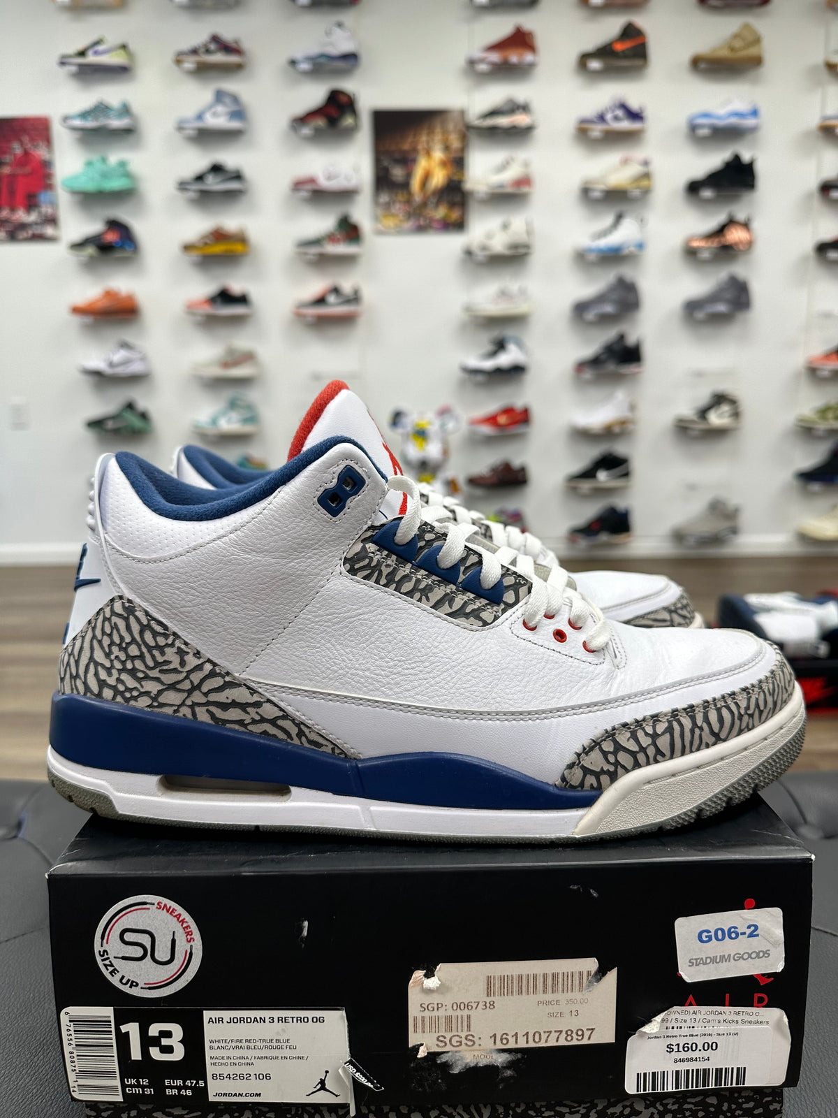 Jordan 3 Retro True Blue (2016)