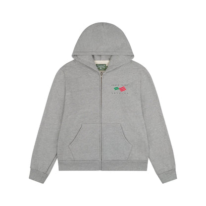 Denim Tears America Sportswear Zip Hoodie Grey- Mens