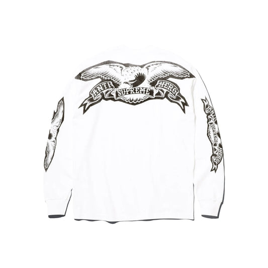 Supreme ANTIHERO Eagle L/S Tee White - Mens