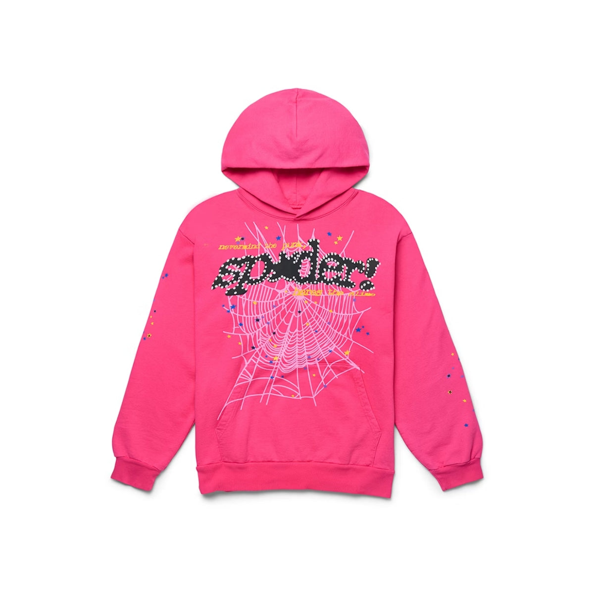 Sp5der P*NK Hoodie Pink- Mens